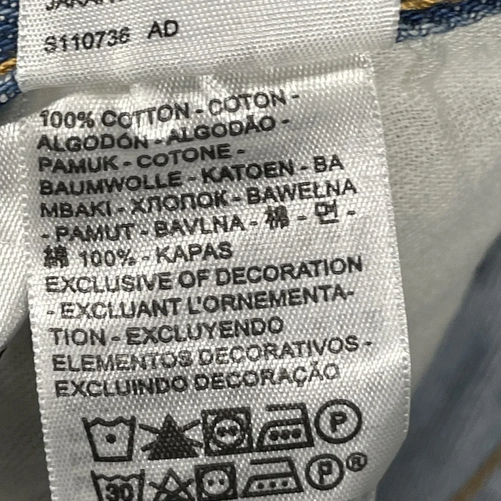 Levis 501 150th Anniversary Peace Sign Graphic Jeans Light Wash Mens 40x30